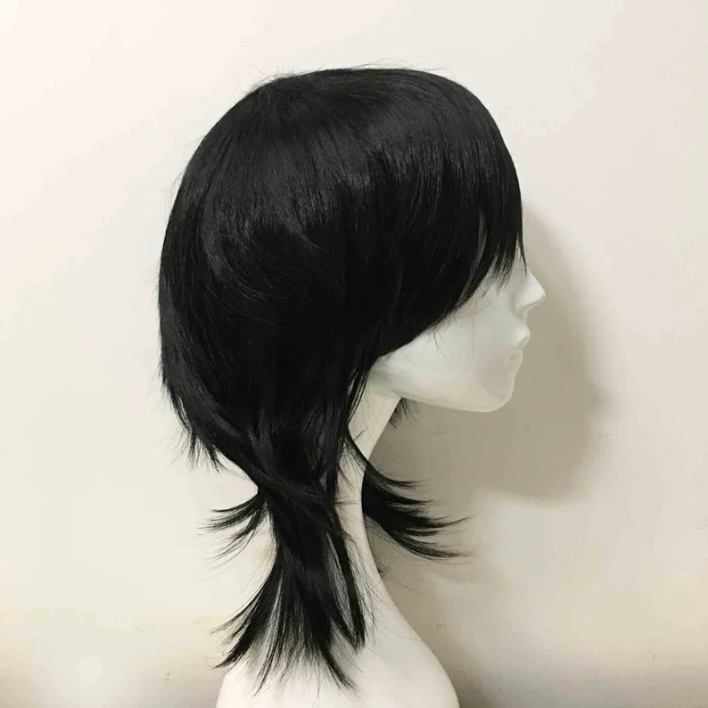 Emo Wig Unisex Black Mullet St - огляд і ціна Sword Art Online Cape