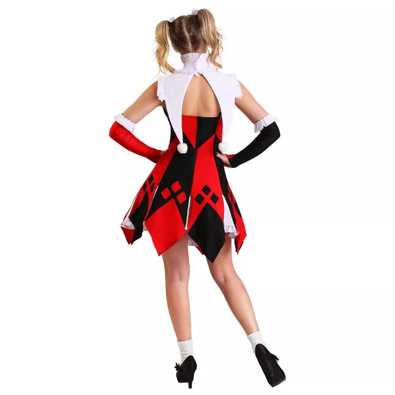 Halloween Clown Harley Costume - огляд і ціна Anime Harley Quinn Cosplay