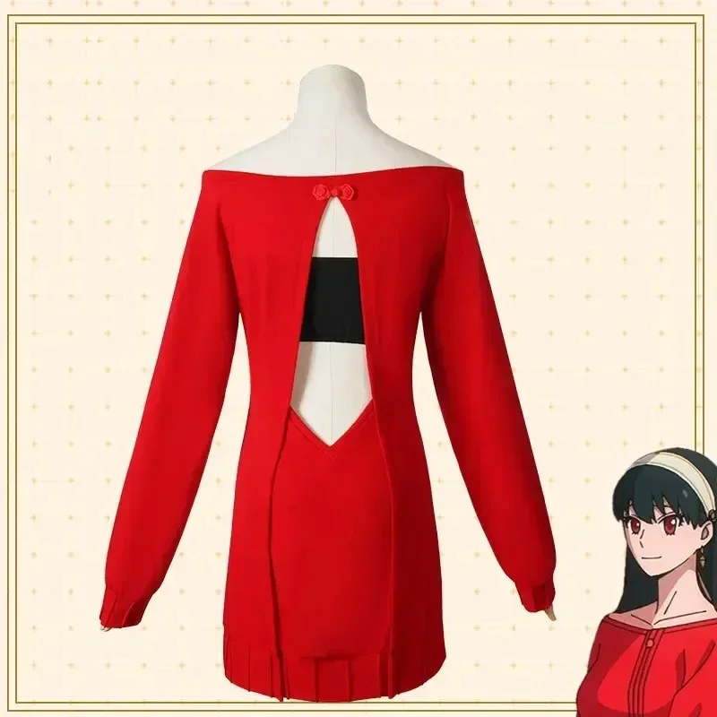 Yor Forger Cosplay Long Red Kn - огляд і ціна Anime Cosplay Yor Forger