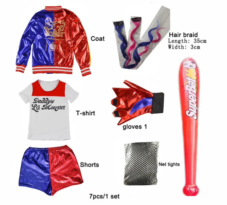Harley Costumes Cosplay Suicid - огляд і ціна Anime Harley Quinn Cosplay